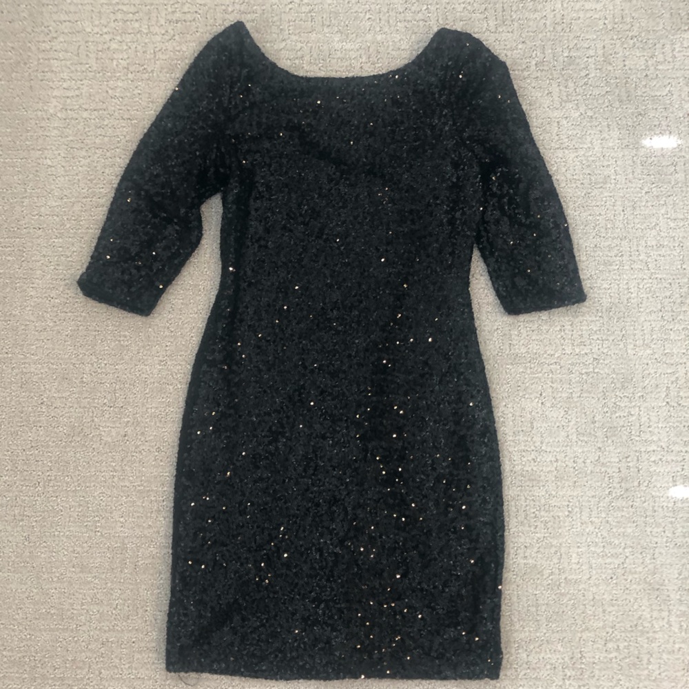 Black sequin dress